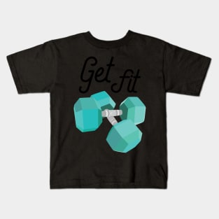 Get Fit Dumbbells Kids T-Shirt